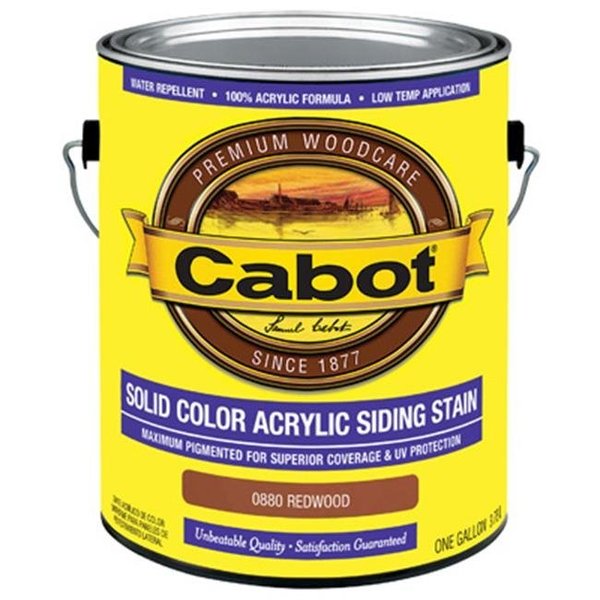 Samuel Cabot Inc Cabot Samuel 0880-07 Gallon Redwood VOC Solid Color Acrylic Siding Stain - Pack of 4 149578